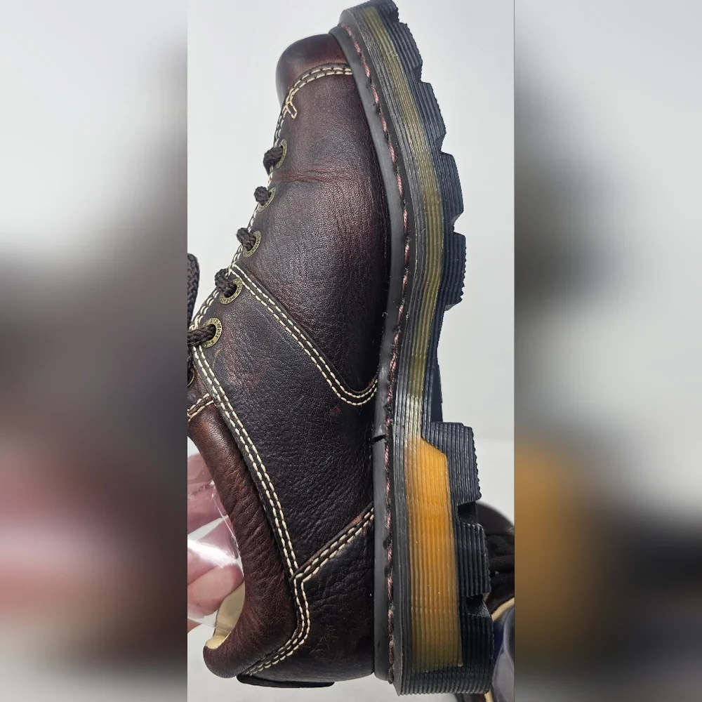 ***$OLD***Dr. Martens Oxford Brown Leather Low Top Shoes Size 7 Men 8 Women's - Picture 6 of 16